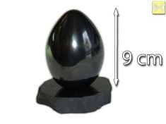 Elektrosmog-Harmonisierer-Ei aus schwarzem Stein, Deutschland.