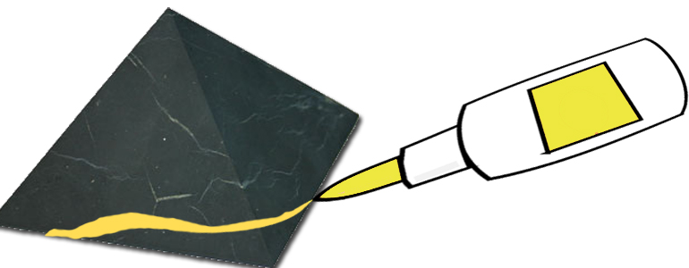 Can a broken shungite be glued back together?