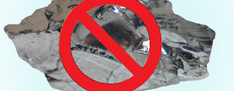 In nessun caso questo dovrebbe essere fatto con la shungite!