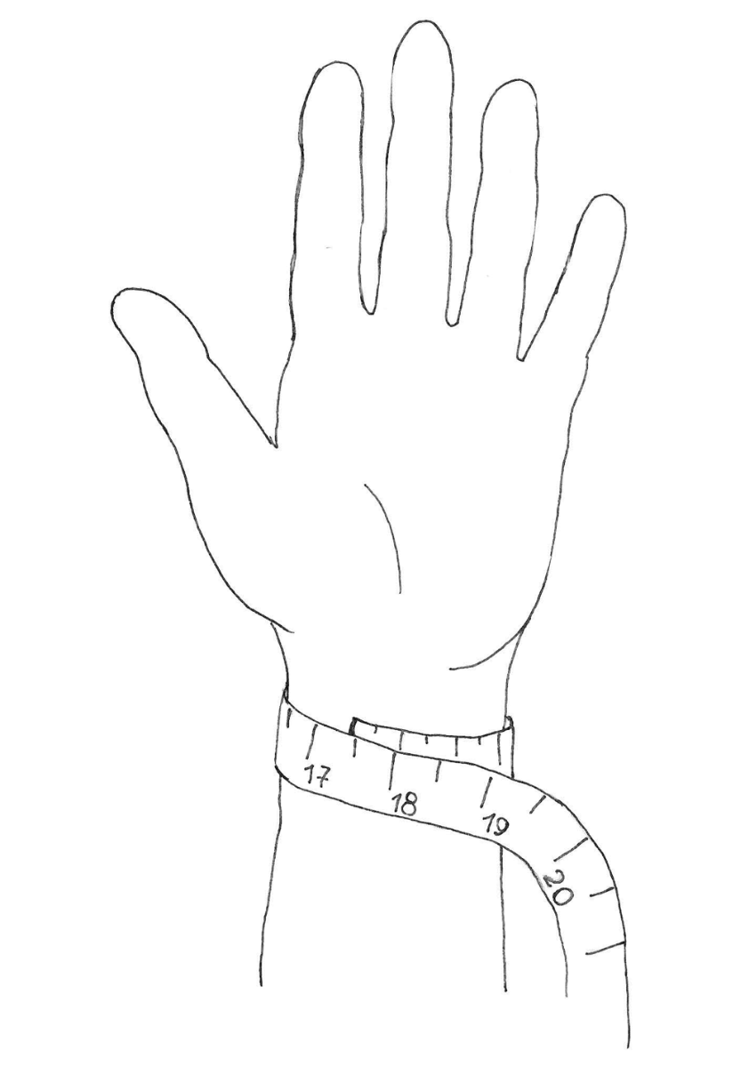 So messen Sie mit dem Maßband den Handgelenkumfang richtig aus, um das perfekte Schungit-Armband zu finden
